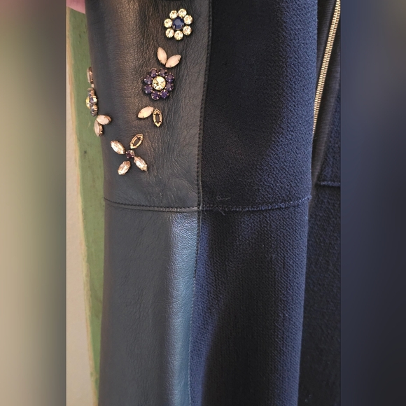 NWT ERDEM Hudson Navy Sleeveless Crystal Embellished Midi Dress, Sz 6 - Picture 5 of 11